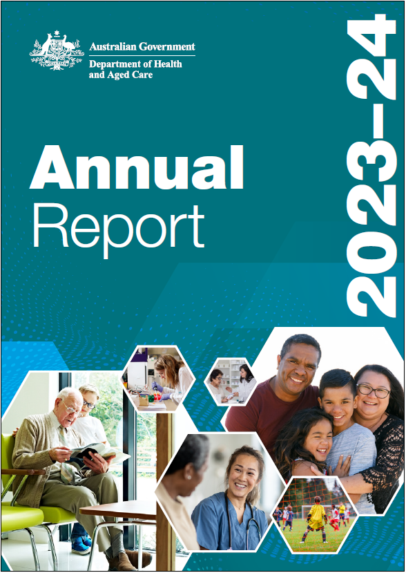 Cover page for the Department of Health and Aged Care Annual Report 2023–24