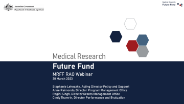 Medical Research Future Fund Research Administration Officer webinar – 30 March 2023